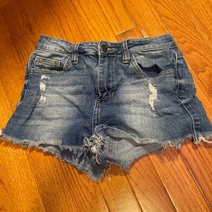 cello jean ripped shorts